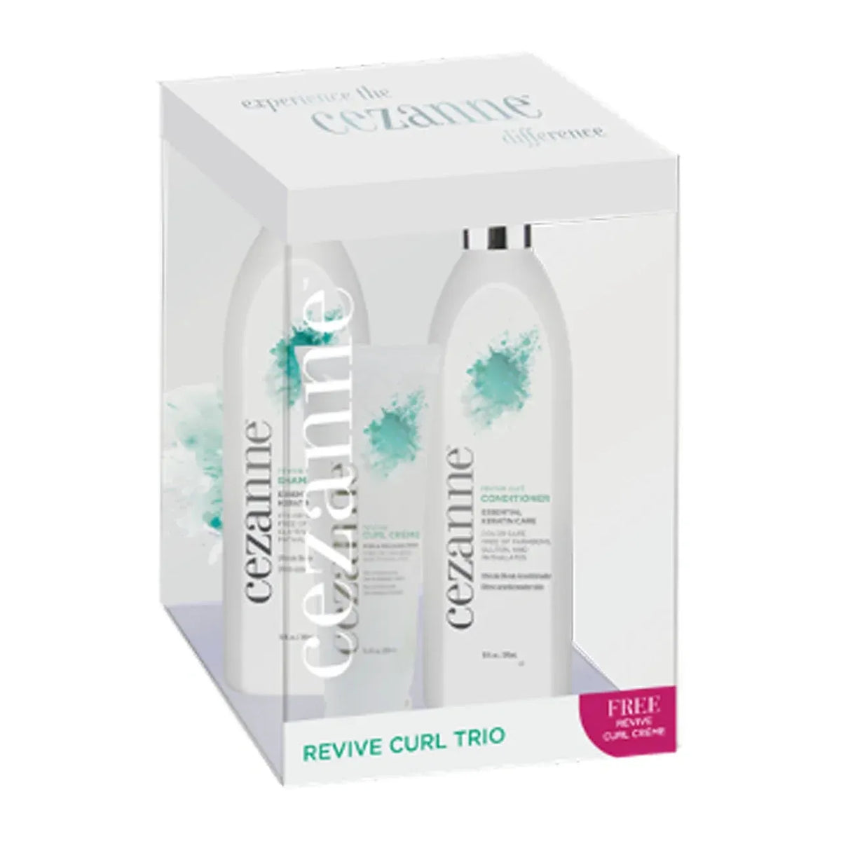 Cezanne Revive Curl Shampoo 10 oz, Conditioner 10oz and Creme 3.4oz