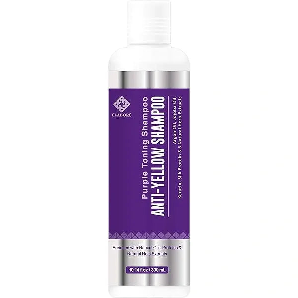 Elabore Purple Toning Shampoo - Anti Yellow Shampoo 10.14floz