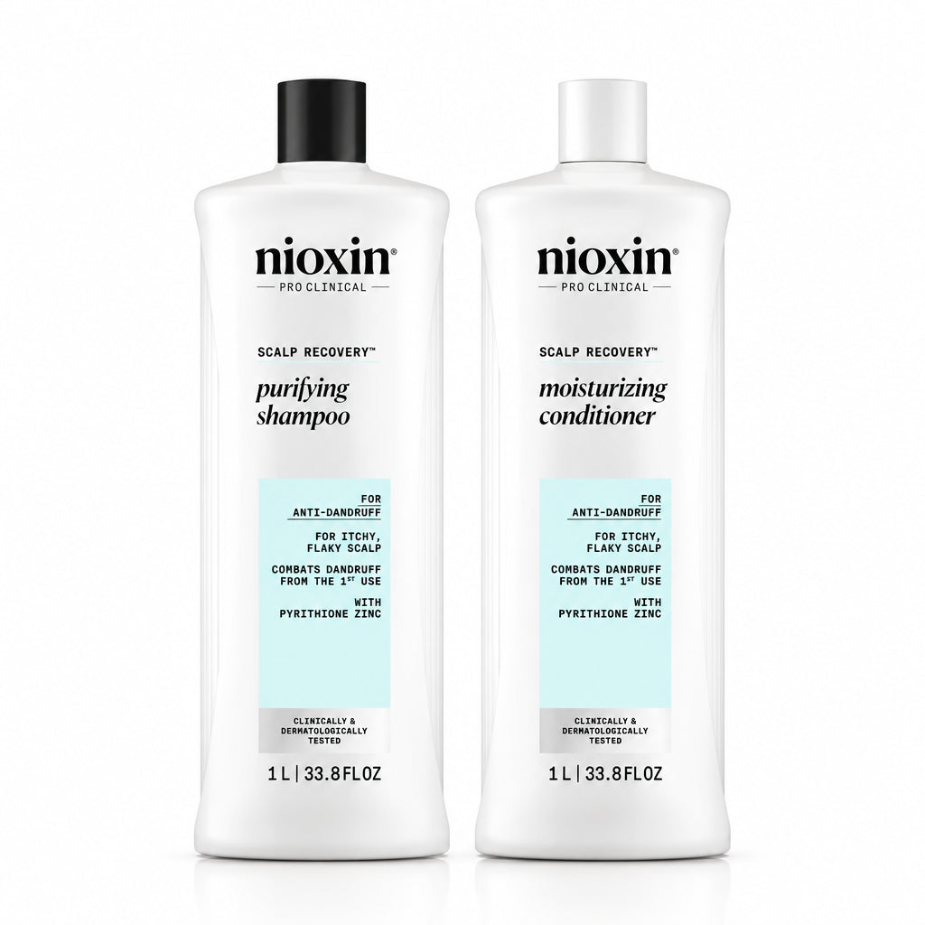 Nioxin Scalp Recovery Purifying Shampoo and Moisturizing Conditioner Liter Duo ($120 Value)
