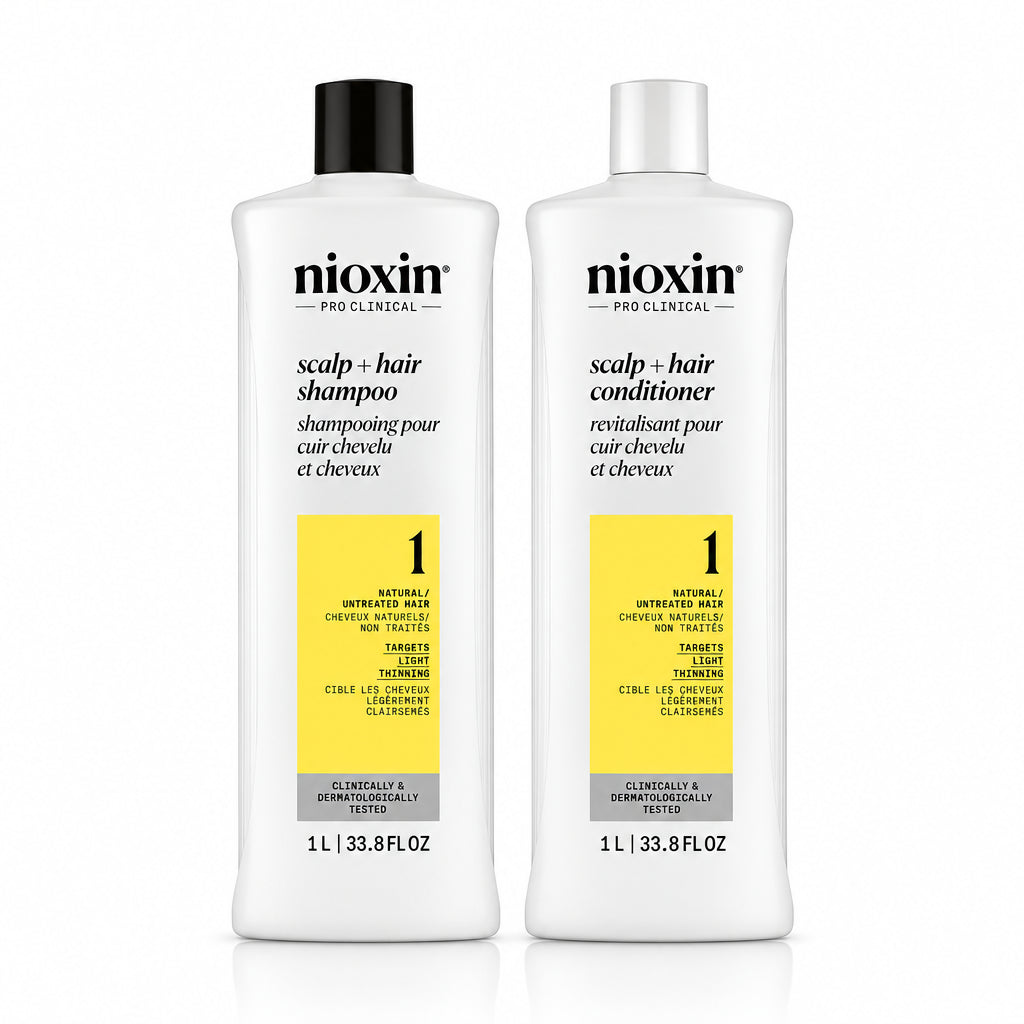 Nioxin System 1 Scalp + Hair Shampoo and Conditioner Liter Duo ($104 Value)