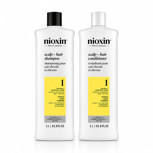 Nioxin System 1 Scalp + Hair Shampoo and Conditioner Liter Duo ($104 Value)