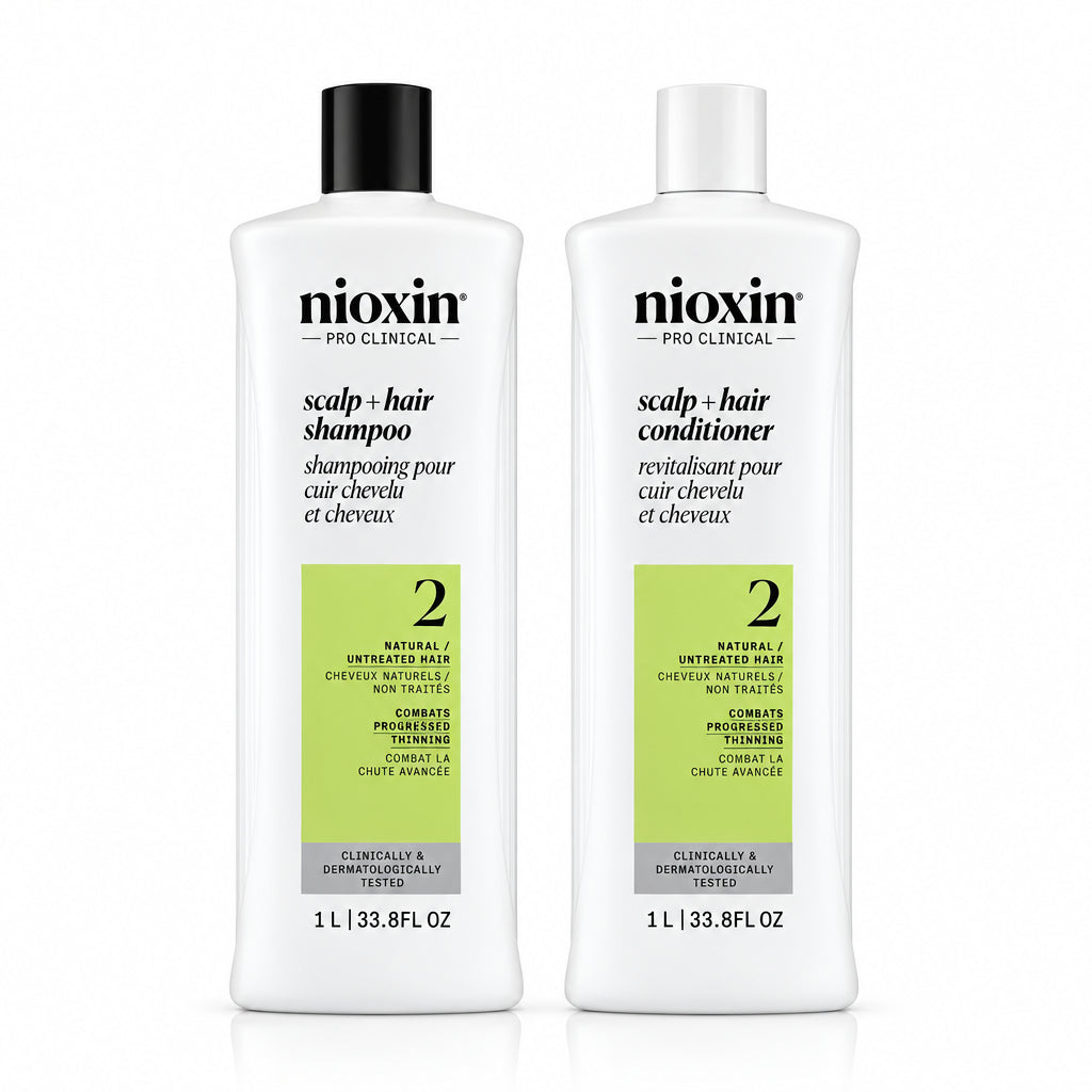 Nioxin System 2 Scalp + Hair Shampoo and Conditioner Liter Duo ($104 Value)