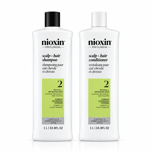 Nioxin System 2 Scalp + Hair Shampoo and Conditioner Liter Duo ($104 Value)