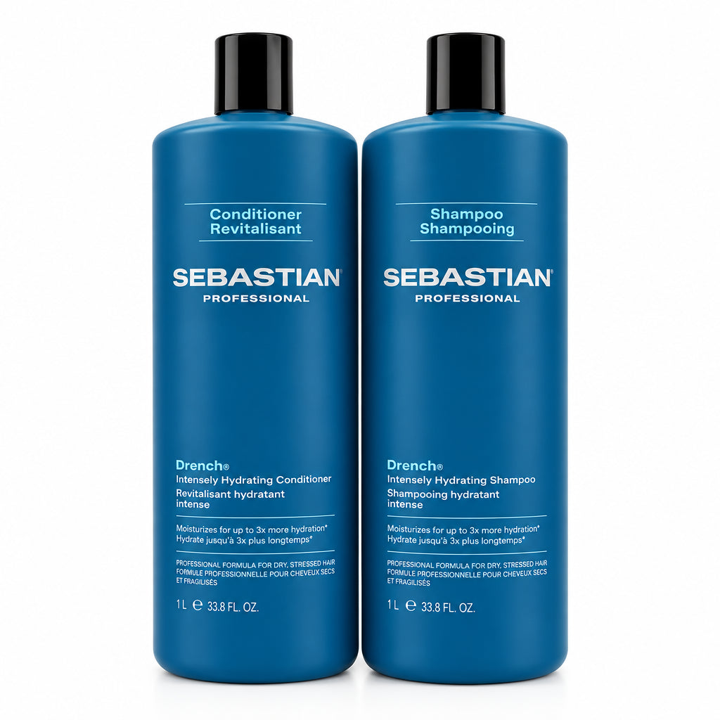 Sebastian Drench Shampoo and Conditioner Duo 33oz Liter (with pump)