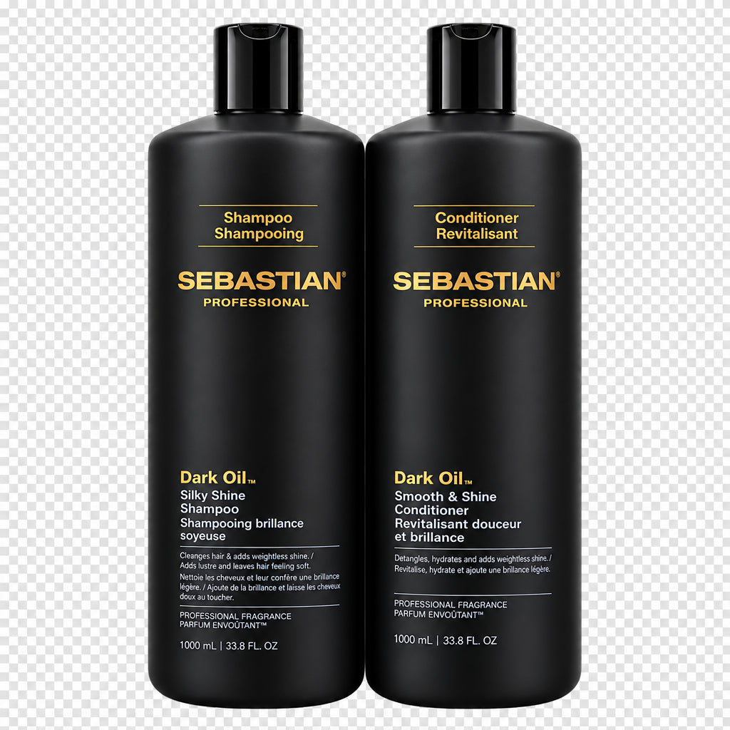 Sebastian Dark Oil Lightweight Shampoo and Conditioner Liter Duo(with pump)