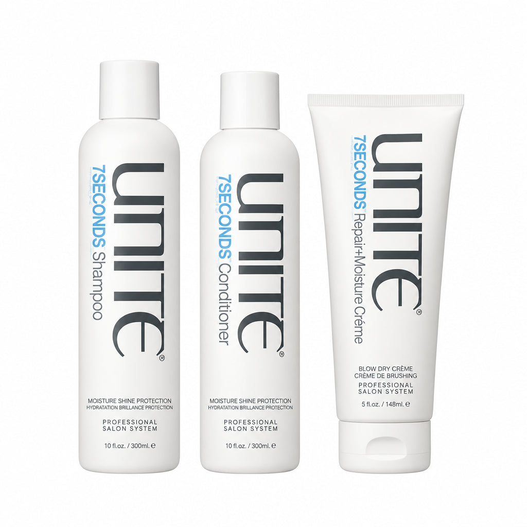 Unite 7 Seconds Blowout Kit (Shampoo 10oz and Conditioner 8oz and Blowout Creme 7oz)