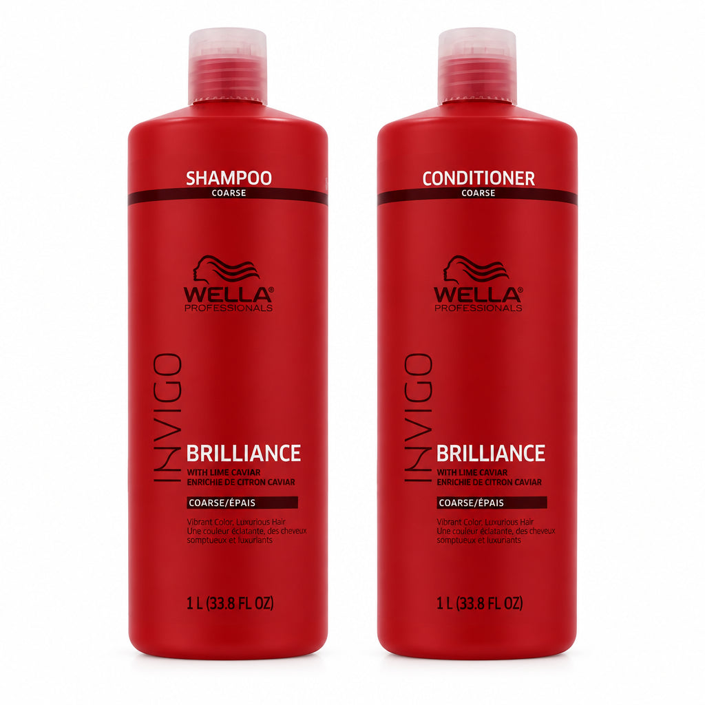Wella Invigo Brilliance Shampoo and Conditioner - Coarse Colored Hair Liter Duo ($76.80 Value)