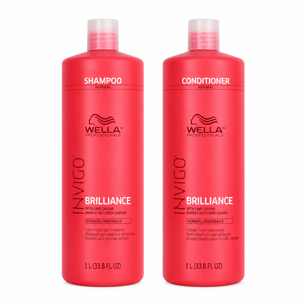Wella Invigo Brilliance Shampoo and Conditioner - Normal Colored Hair Liter Duo